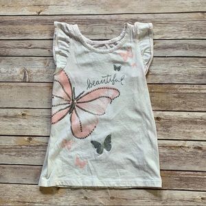 OSHKOSH GIRLS SZ 6/6x BUTTERFLY TEE